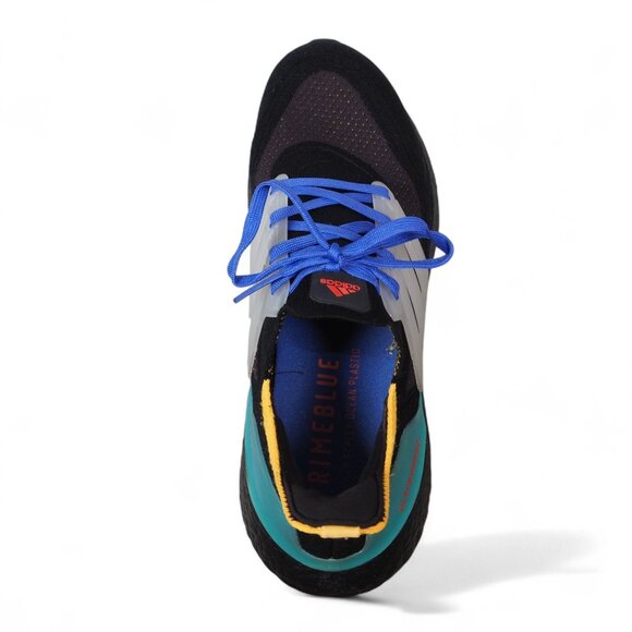 Adidas UltraBoost 21 Black Pulse Aqua Performance Running Shoes S23870 Men's 9.5 - Picture 9 of 11